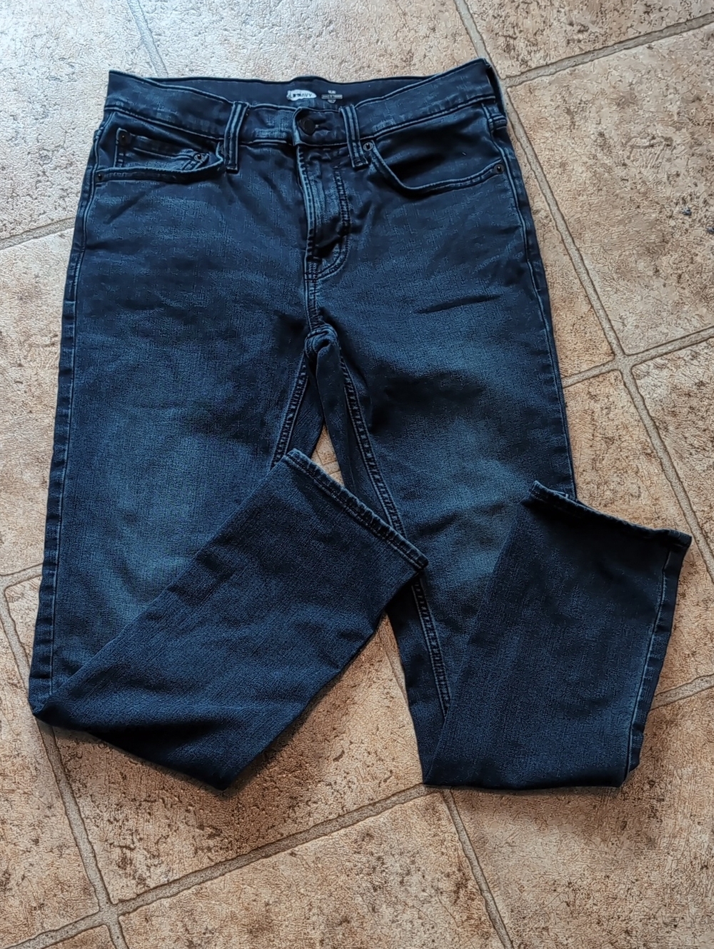 Old Navy Men's Dark Indigo Slim Straight Jeans